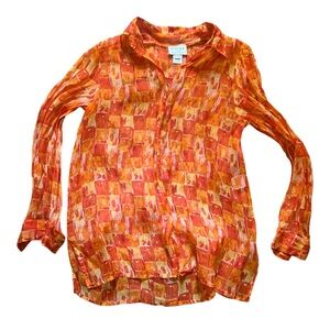 Vintage Oscar de la Renta 100% Silk Button-down